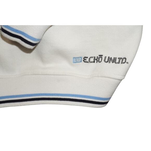 Vintage Y2K Ecko Unltd Hoodie – White & Blue Baggy Skater Sweatshirt – Men’s 3X - Picture 6 of 7